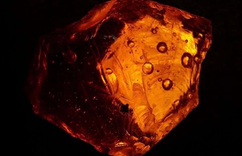 gem, amber stone, fossilized resin